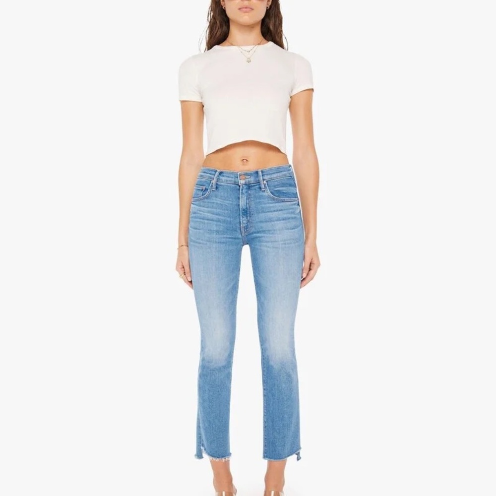 Mother Insider Crop Step Fray Out of The Blue NWT